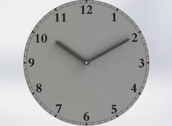 Mechanical clock modelled in SolidWorks