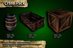 Medieval Crates Low-poly  3D model