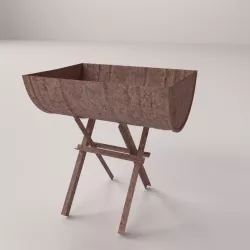 Oil Drum BBQ 3D model