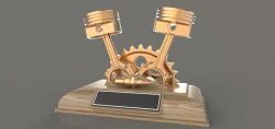 Piston trophy 3D model