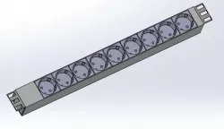 power splitter 9x 230VAC 19" rack