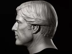 Robert Redford Head Sculpture  3D model