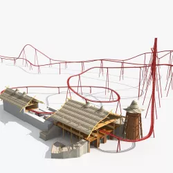 Roller Coaster 04 3D model