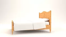 rustic bed 3D model