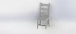 rustic chair 3D model