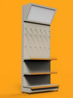 Shelving system HIGH WALL UNIT perforated back panel 3D model