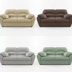 Sofa with soft arms 3D model