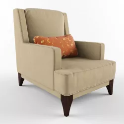 Soft chair and pillow 3D model