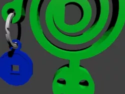 Spiral Headed Smiley Garden Marker with Decorative Chinese Charm of Luck