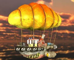 Steam Punk Tug Boat Low-poly  3D model