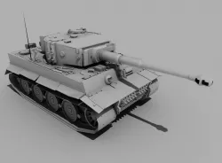 Tiger I Tank Sdkfz 181 - Panzerkampfwagen VI Tiger Ausf E Low-poly  3D model