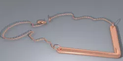 V shape necklace 3D model