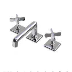 Waterworks Ludlow Faucet with Cross 3D model
