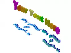 Wordart to Text 3D