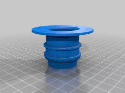 3M Air-Mate PAPR Hose Fitting with Flange and Mounting Holes