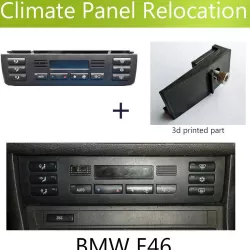 Double Din AC Relocation Bezel for BMW E46, cheap solution