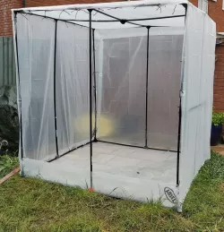 Gazebo Frame Work - Makeshift Paint Booth