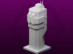 GreebleCity Cyberpunk: Big Chunky Tower