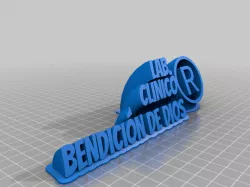 My Cuslabtomized Sweeping 2-line name plate (text)