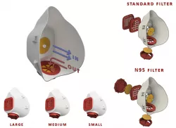 Respiratory Mask with 2 Valves [with Fusion 360 source]