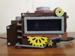 Steampunk home weather station