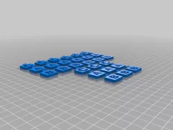 ABC Initial Key chains (Editable in Tinkercad)