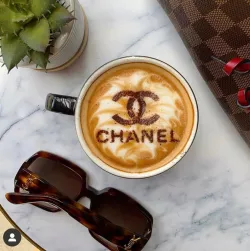 Chanel coffee stencil