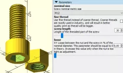 Metric socket head Screw and Nut Library