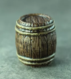 Miniature wooden barrel (textured)