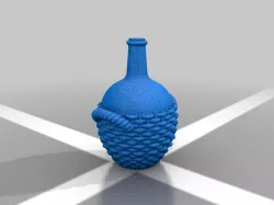 Pot with wicker trellis