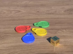Simple Filament Samples for PLA, PETG, ABS & TPU with temperature marks
