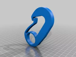 Snap hook clip with large hole