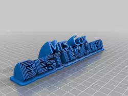 ThingThingMy Customized Sweeping Name Plate – 2 Lines 2 Fonts (remix)