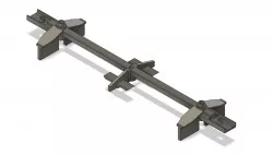 Train Miniatures HO scale 2 bay hopper chassis and hopper doors