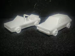 VW GOLF MK1 CABRIO LOW POLY