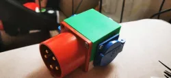 380v to 3x220v socket cube