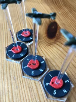 Altitude dials for aerial wargames