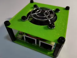 Case for FriendlyArm / FriendlyElec NanoPi R2S with 40 mm x 40 mm x 7 mm Cooling Fan  