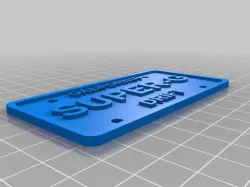 Customable Rc License Plate