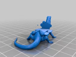 Giant lizard mount