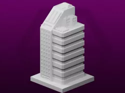 GreebleCity Cyberpunk: A tiny chunky Building