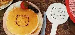Hello Kitty Coffee Stencil