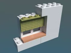 Lego compatible window blinds