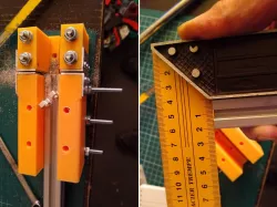 Make 90 degree cuts with clamping Miter Box, adjustable saw width