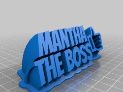 mantha the boss pop up text