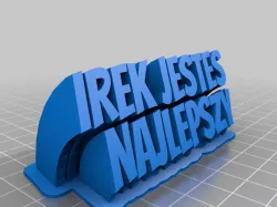 My Customized Sweeping 2-line name plate (text)