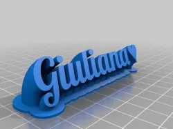 My Customized Sweeping 2-line name plate (text)ana