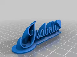 My Customized Sweeping 2-line name plate (text)bella