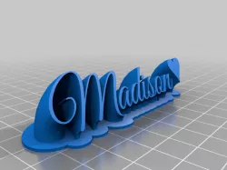 My Customized Sweeping 2-line name plate (text)maddy