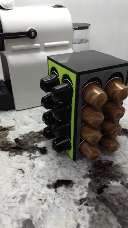Nespresso porta cápsulas giratorio con frentes intercambiables